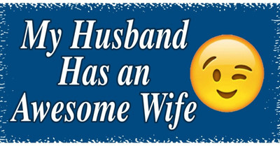 

Shop Online "My Husband Has Awesome Wife" Photo Booth Board(Birthday)