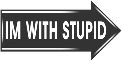 

Shop Online "I m with stupid" Photo Booth Board(Party)