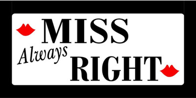

Shop Online "Miss Always Right" Photo Booth Board(Party)