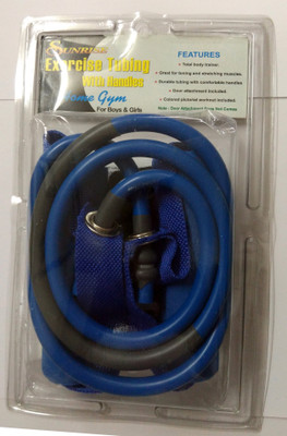 Sunrise Exercise Tubing with Handles 18" ( Blue / Heavy ) - Pack of 1 pcs Resistance Tube(Blue)