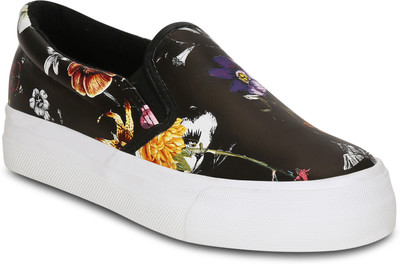 

Get Glamr Slip On Sneakers For Women(Multicolor, Black