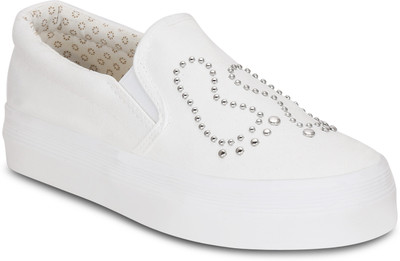 

Get Glamr Slip On Sneakers For Women(White