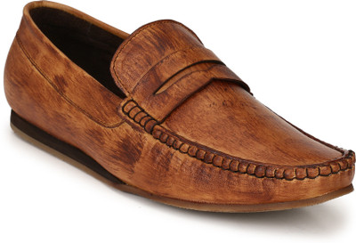 

Peponi Tan Genuine Leather Casual Loafers Corporate Casuals For Men(Tan