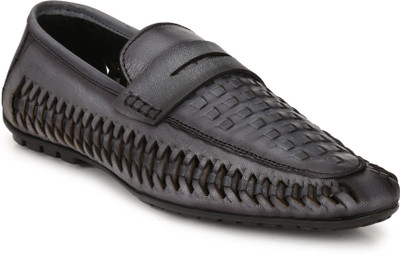 

Peponi Black Genuine Leather Casual Shoes Casuals For Men(Black