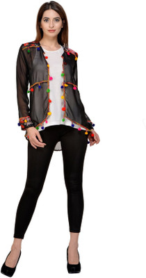 Raabta Fashion Women No Closure Solid Cardigan