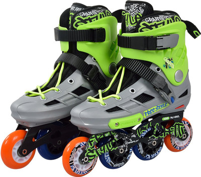 

Iris CANFLY GRAFFITI FREE STYLE In-line Skates - Size 5 UK(Green), Graffiti green