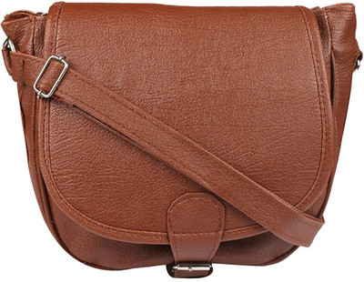 

style loft Women Casual Brown PU Sling Bag