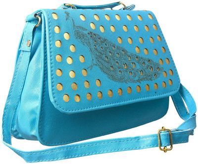 style loft Women Casual Blue PU Sling Bag