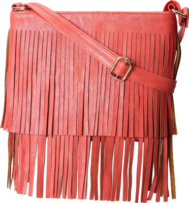

Kleio Women Casual Pink Leatherette Sling Bag