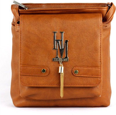 

ramposh Women Evening/Party Tan Rexine Sling Bag