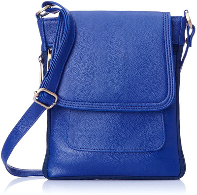 

style loft Women Casual Blue Genuine Leather Sling Bag