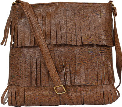 

Gracetop Women Brown PU Sling Bag