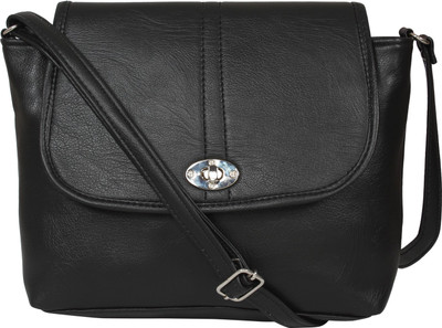 

Gracetop Women Black PU Sling Bag