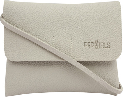 

Pepgirls Girls Casual Beige Leatherette Sling Bag