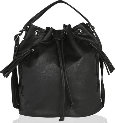 

Kleio Women Casual Black Leatherette Sling Bag