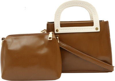 

Pepgirls Girls Formal Brown Leatherette Sling Bag