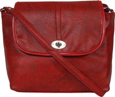 

Gracetop Women Maroon PU Sling Bag