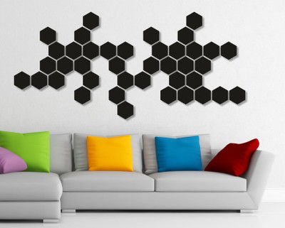 

naveed arts  Acrylic sticker Sticker(Pack of 40, Black