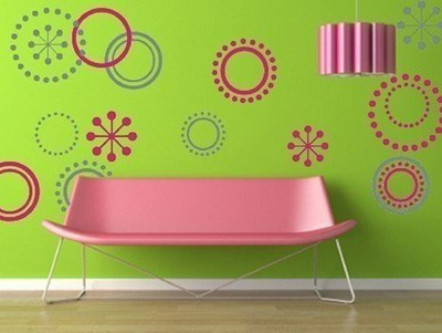 Asmi Collections 150 cm beautiful circles Removable Sticker(Pack of 1)