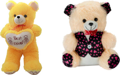 

Ktkashish Toys Yellow Teddy Bear (60 Cm ) & Free Teddy Bear - 24 inch(Multicolor)