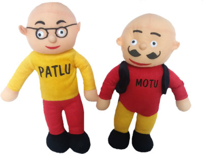 

Aparshi Motu Patlu stuffed soft toy (Pack of 2) - 39 cm(Multicolor)
