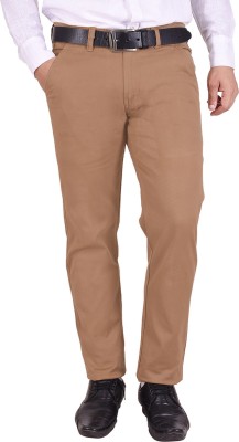 Nation Polo Club Slim Fit Men Gold Trousers