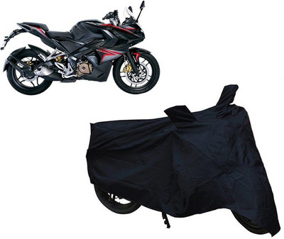whitefox Two Wheeler Cover for Bajaj(Pulsar RS 200, Black)