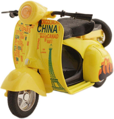 

Toyshine Model Toy Vintage Scooter Diecast With Pull Back Mechanism - Yellow(Multicolor)
