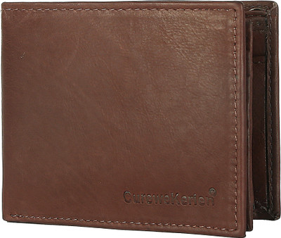 

curewe kerien Men Brown Genuine Leather Wallet(8 Card Slots)