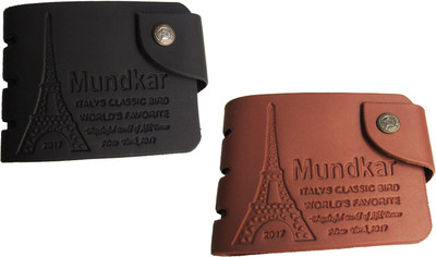 

Peacock Mundkar Boys Tan, Black Fabric, Artificial Leather Wallet(4 Card Slots), Black;tan