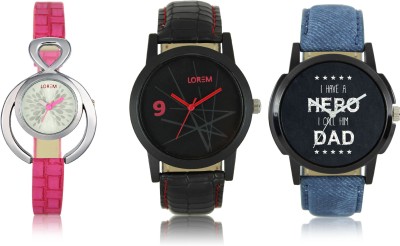 LOREM W06-7-8-205 New Stylish Best Designer Combo Hand Watch  - For Men & Women   Watches  (LOREM)