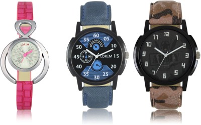 LOREM W06-2-3-205 New Stylish Best Designer Combo Hand Watch  - For Men & Women   Watches  (LOREM)
