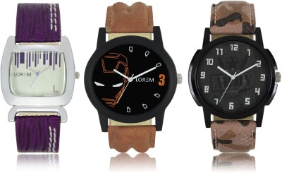 LOREM W06-3-4-207 New Stylish Best Designer Combo Hand Watch  - For Men & Women   Watches  (LOREM)