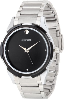Swiss Trend ST2267 Robust Black Bezel Stainless Steel Elegant Watch  - For Men   Watches  (Swiss Trend)