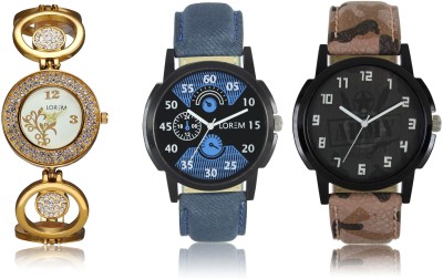 LOREM W06-2-3-204 New Stylish Best Designer Combo Hand Watch  - For Men & Women   Watches  (LOREM)