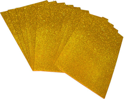 

Stealodeal Yellow Art & Craft Glitter Foam Sheet Paper - A4 Size Set of 10 Sheets