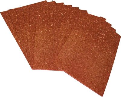 

Stealodeal Brown Art & Craft Glitter Foam Sheet Paper - A4 Size Set of 10 Sheets
