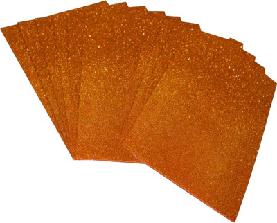 

Stealodeal Golden Art & Craft Glitter Foam Sheet Paper - A4 Size Set of 10 Sheets