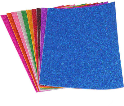 

Stealodeal Multicolor Art & Craft Glitter Foam Sheet Paper - A4 Size Set of 10 Sheets