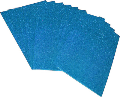 

Stealodeal Blue Art & Craft Glitter Foam Sheet Paper - A4 Size Set of 10 Sheets