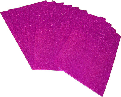 

Stealodeal Purple Art & Craft Glitter Foam Sheet Paper - A4 Size Set of 10 Sheets