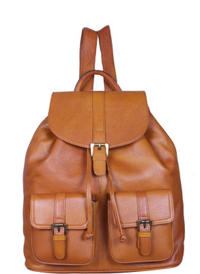 

HIGH TOUCH Leather casual backpack bag for women (Color Tan) 5 L Backpack(Tan)