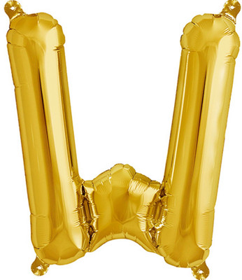 Shop Online Solid W Digit Balloon(Gold, Pack of 1)