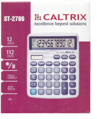 

CALTRIX ST-2786 ST-1286 Basic Calculator(12 Digit), Silver