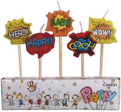 

Atpata Funky Crazy Text Candle(Multicolor, Pack of 5)