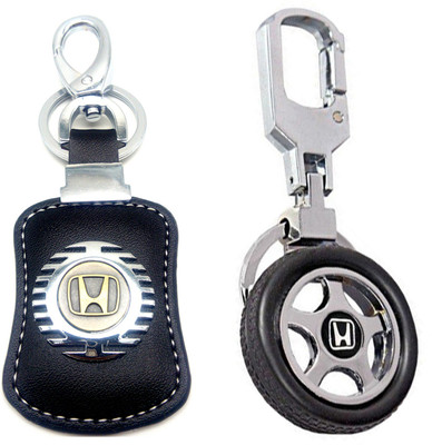 City Choice New Combo of Honda & Wheel Locking Key Chain(Multicolor)