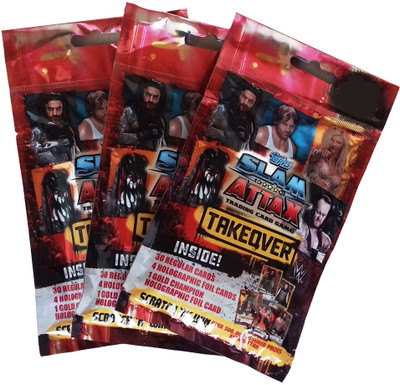 

kidoz kingdom TOPPS SLAM ATTAX CARDS 3 PACK SET(Multicolor)