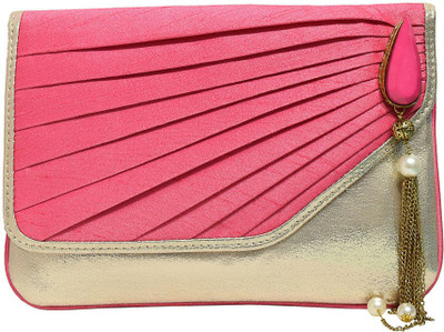 

Jewellerkaka Casual Pink, Gold, White Clutch, Gold;pink;white