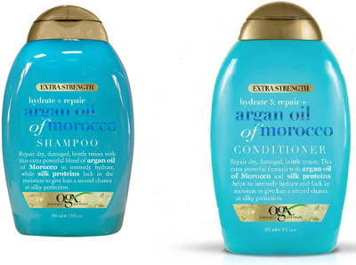 

Ogx Imported Hydrate & Repair Morocco Argain Oil Shampoo & Conditioner 385 ml(Set of 2)