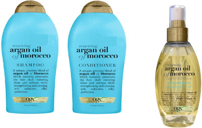 

Ogx Imported Renewing Argan Oil Of Morocco Hair Care Set 1 (Shampoo+Conditioner+Weightless Healing Dry Hair Oil)(Set of 3)